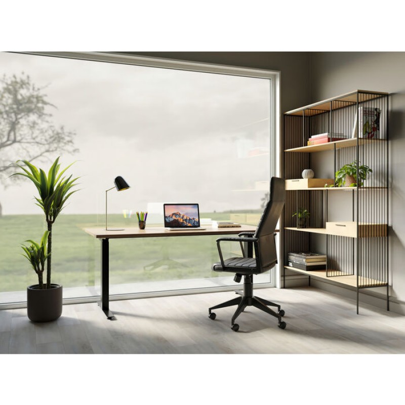 Desk Office Jackie Oak Black 160x80